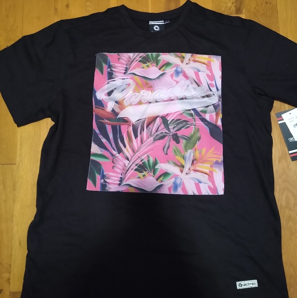 Men Pink & Black Floral Paradise Shirt